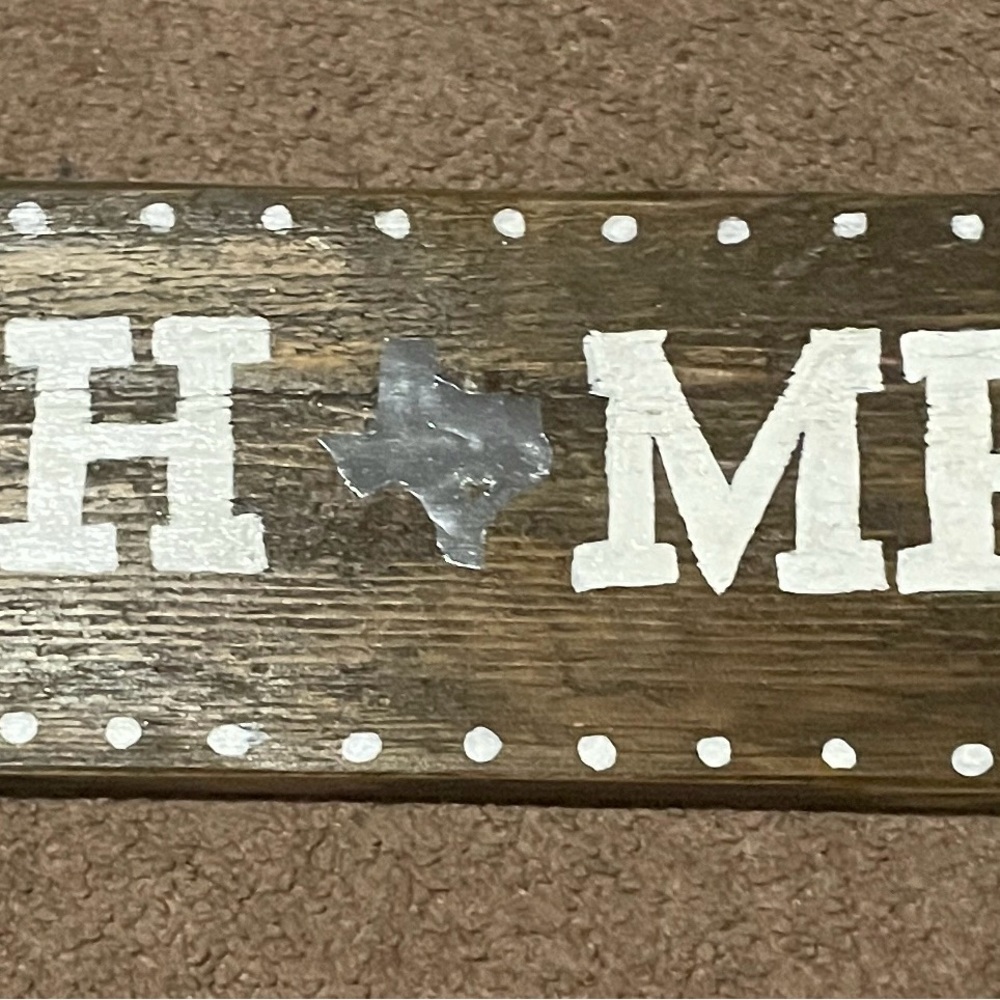 Rustic Brown 'Home' Barnwood sign